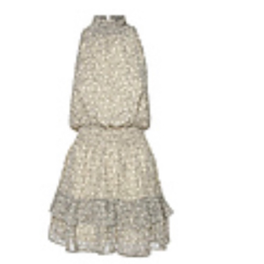 Olivia Grey High Neck Printed Mini Dress